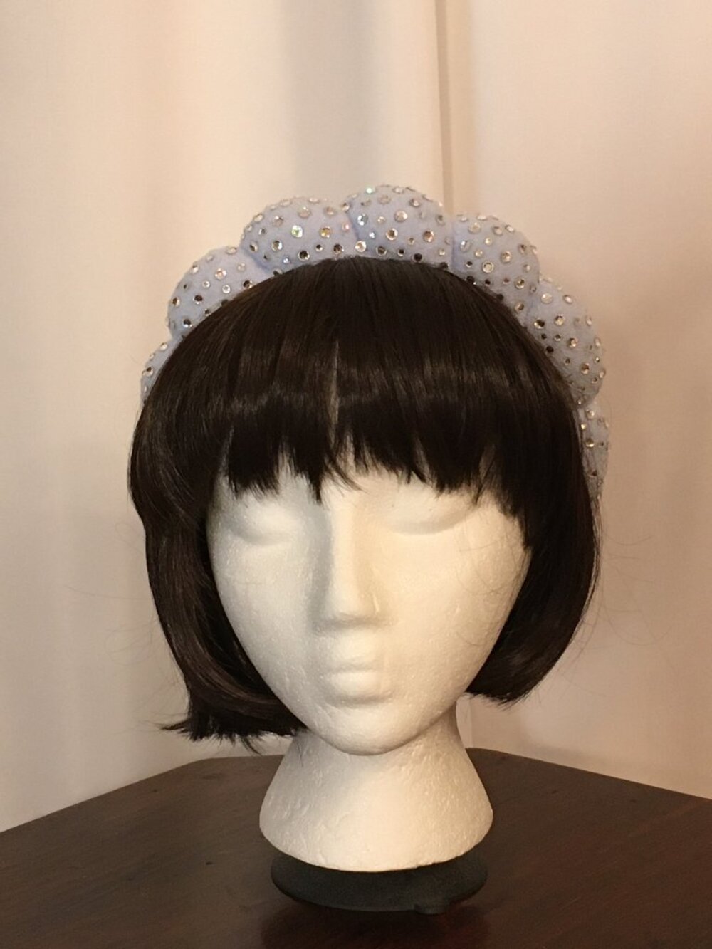 Rhinestone Puff Headband with Swarovski Crystals